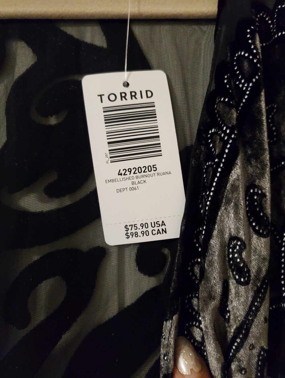 Torrid Embellished Burnout Ruana - Picture 12 of 12